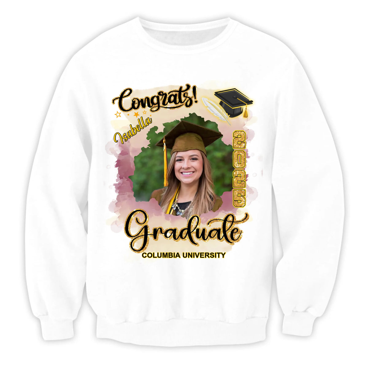 Congrats Graduate - Personalized T-Shirt, Graduation Shirt, 2025 Senior Party Uniform