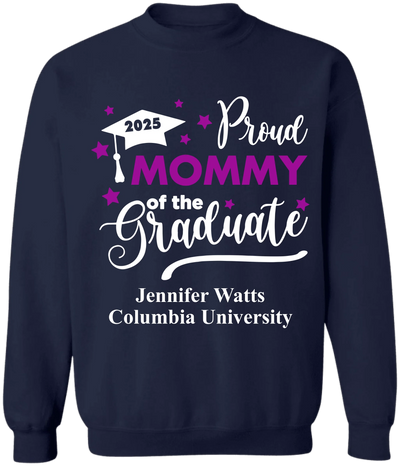 Proud Of The Graduate 2025 - Personalized T-Shirt, Gift For Family Members, Proud Dad Mom Brother Sister, Graduation Shirt