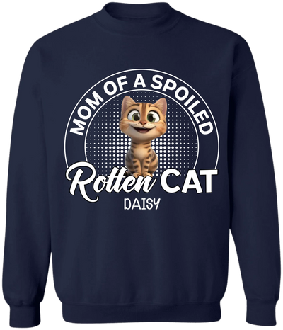 Spoiled Rotten Cat - Personalized T-Shirt, Gift Idea For Cat Mom/Cat Dad