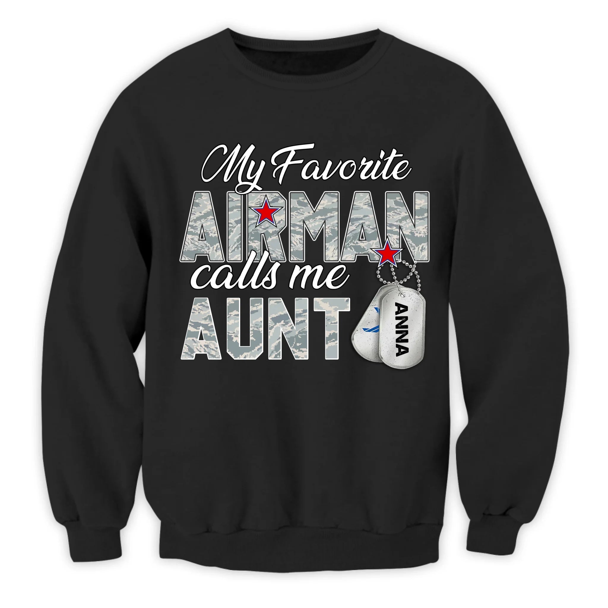 My Favorite Airman Calls Me Mom - Personalized T-Shirt, Proud Air Force Family Shirt