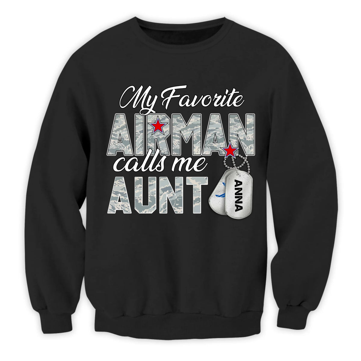 My Favorite Airman Calls Me Mom - Personalized T-Shirt, Proud Air Force Family Shirt