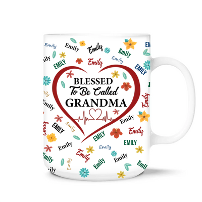 Blessed To Be Called Grandma - Personalized Mug, Gift For Grandma, Gift For Mother's Day