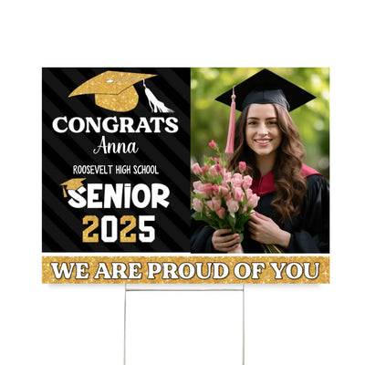 Congrats Senior 2025 - Personalized Yard Sign, Graduation Gift Idea, Grad Party Decoration