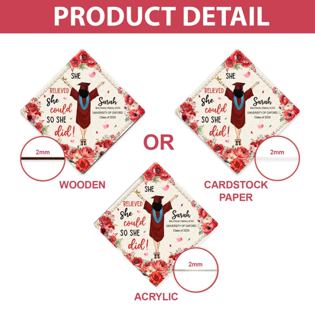 She Believed She Could So She Did mk detail