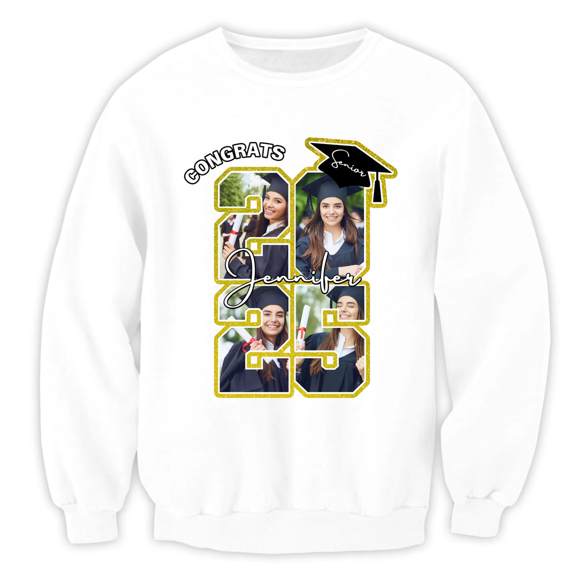 Congrats 2025 Senior - Personalized T-Shirt, Graduation Gift, Grad Party Uniform