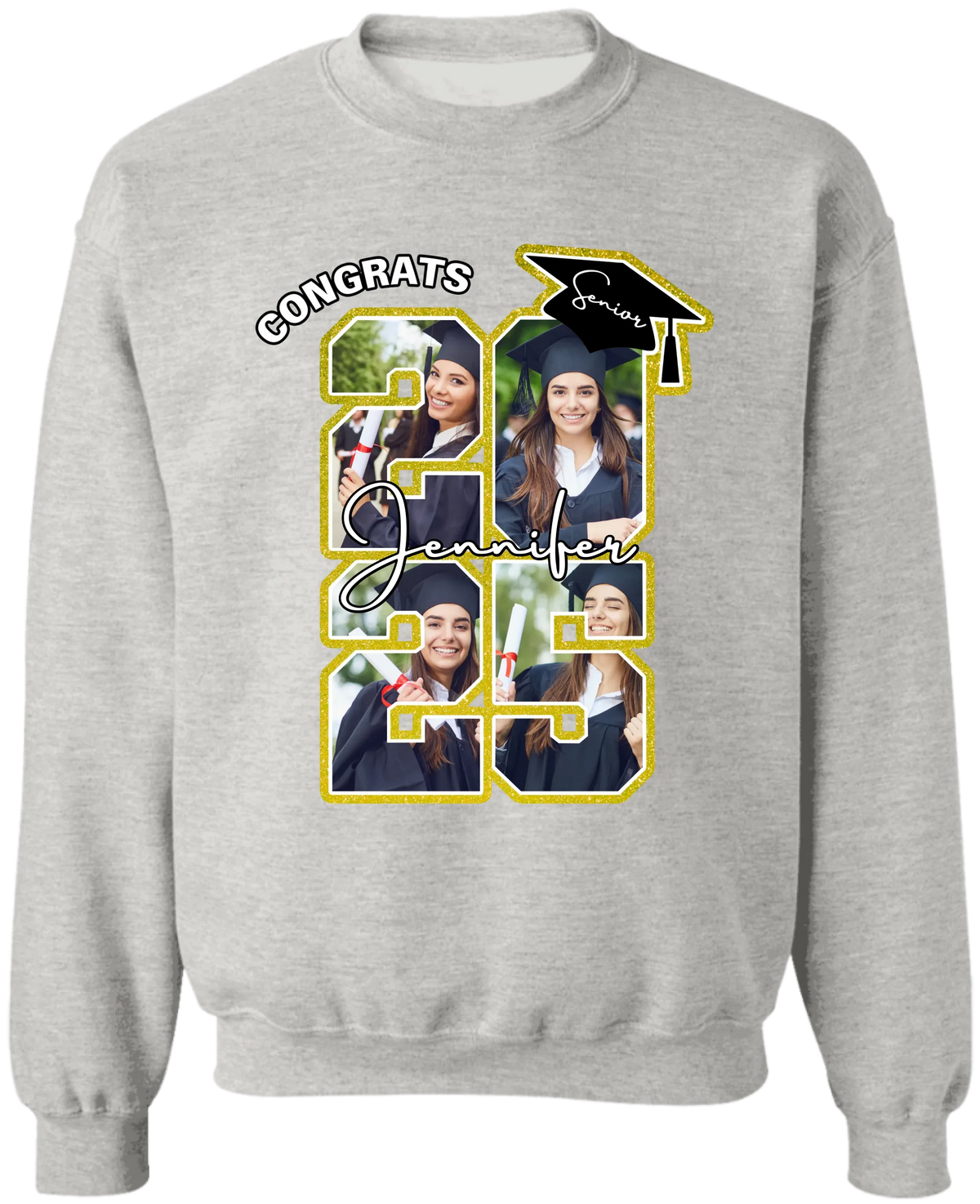 Congrats 2025 Senior - Personalized T-Shirt, Graduation Gift, Grad Party Uniform