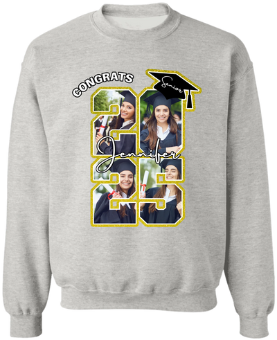 Congrats 2025 Senior - Personalized T-Shirt, Graduation Gift, Grad Party Uniform