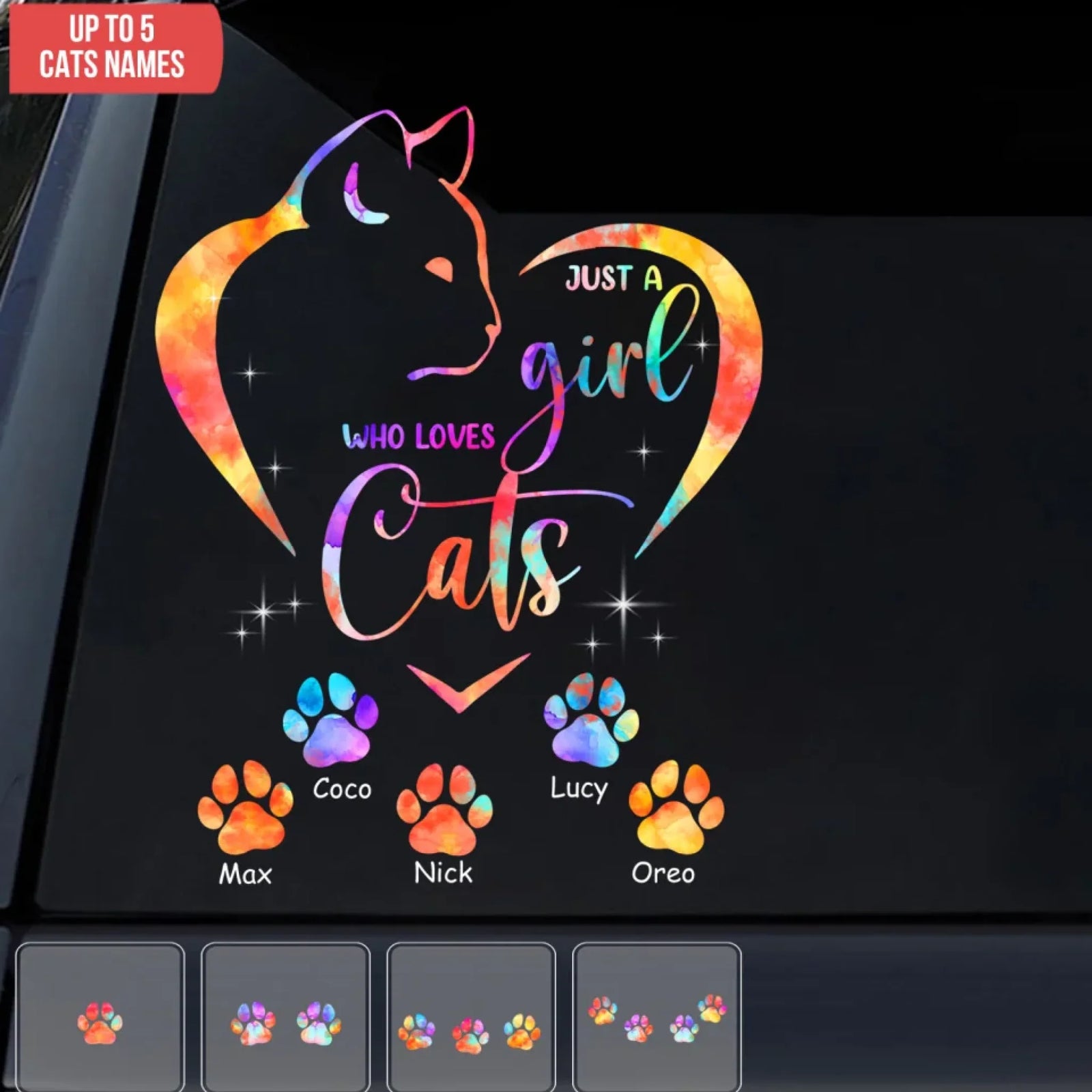 Just A Girl Who Loves Cats - Personalized Decal, Gift For Cat lover