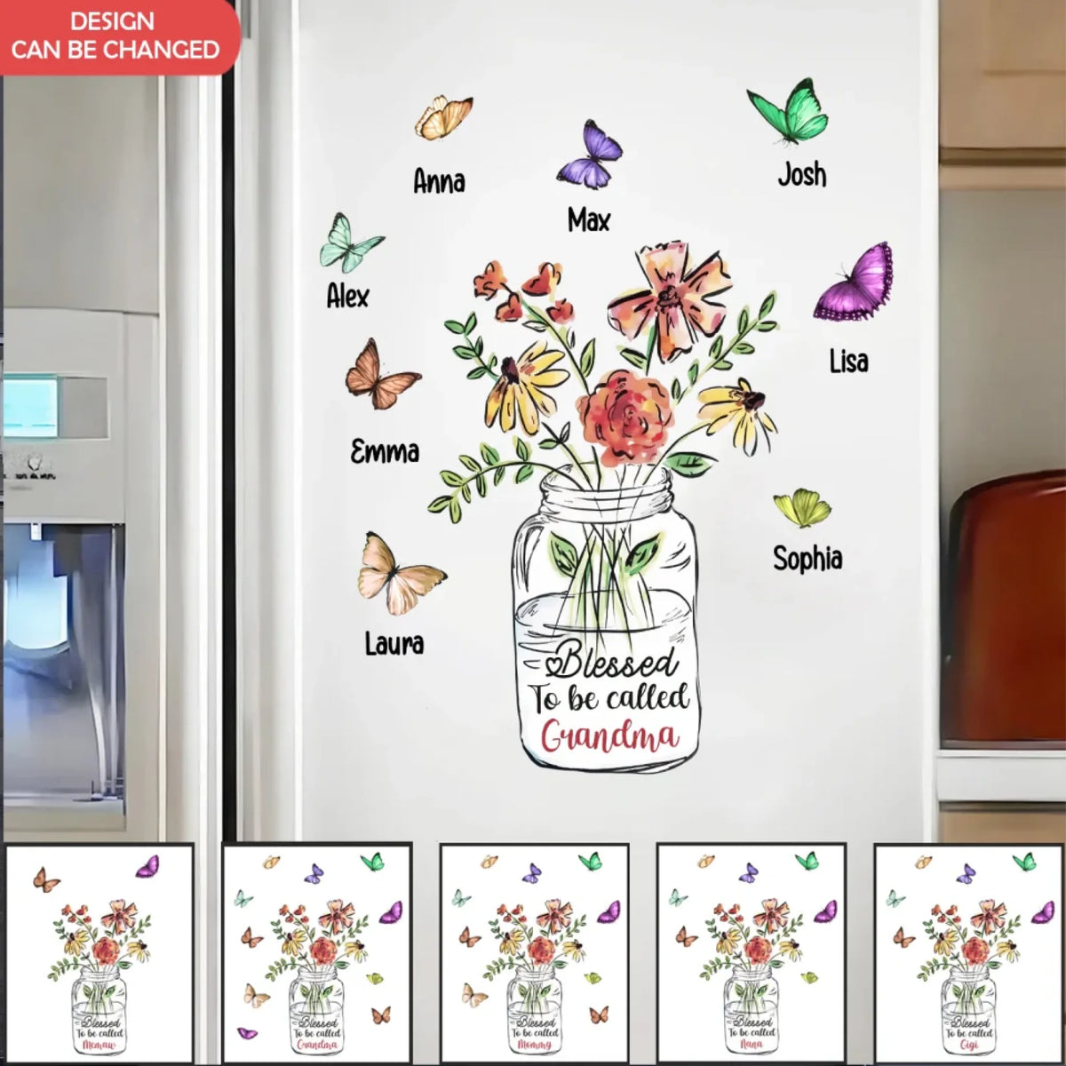 Blessed To Be Called Grandma - Personalized Decal, Gift For Mom/ Grandma, Family Gift, Grandma Decal