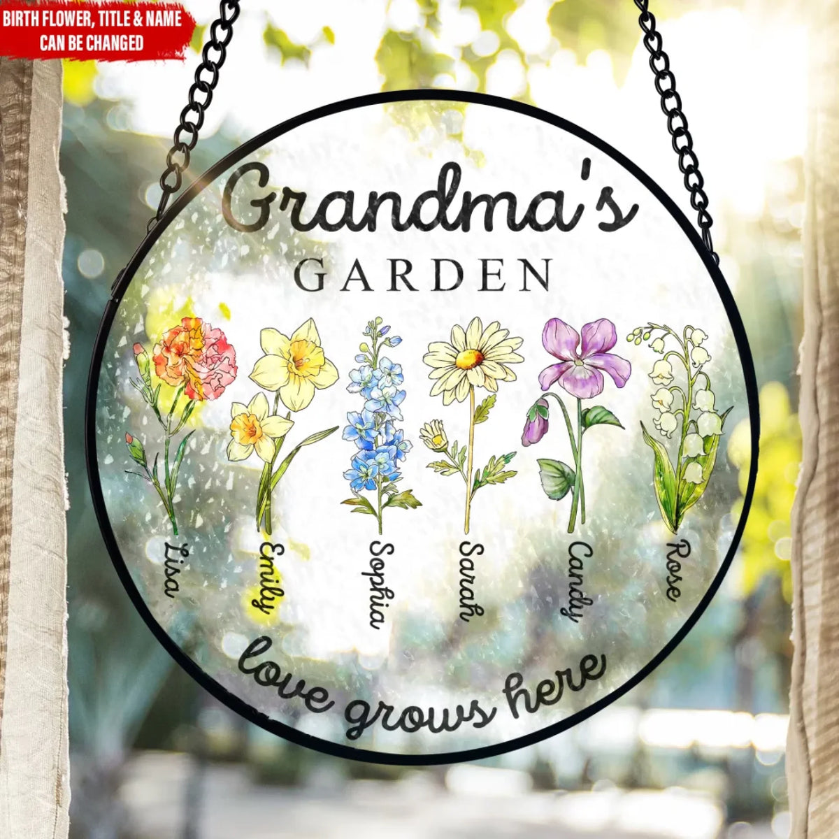 Custom Birth Flower Grandma's Garden mk ads