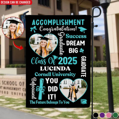 The Future Belongs To You - Personalized Garden Flag, Gift For Graduate