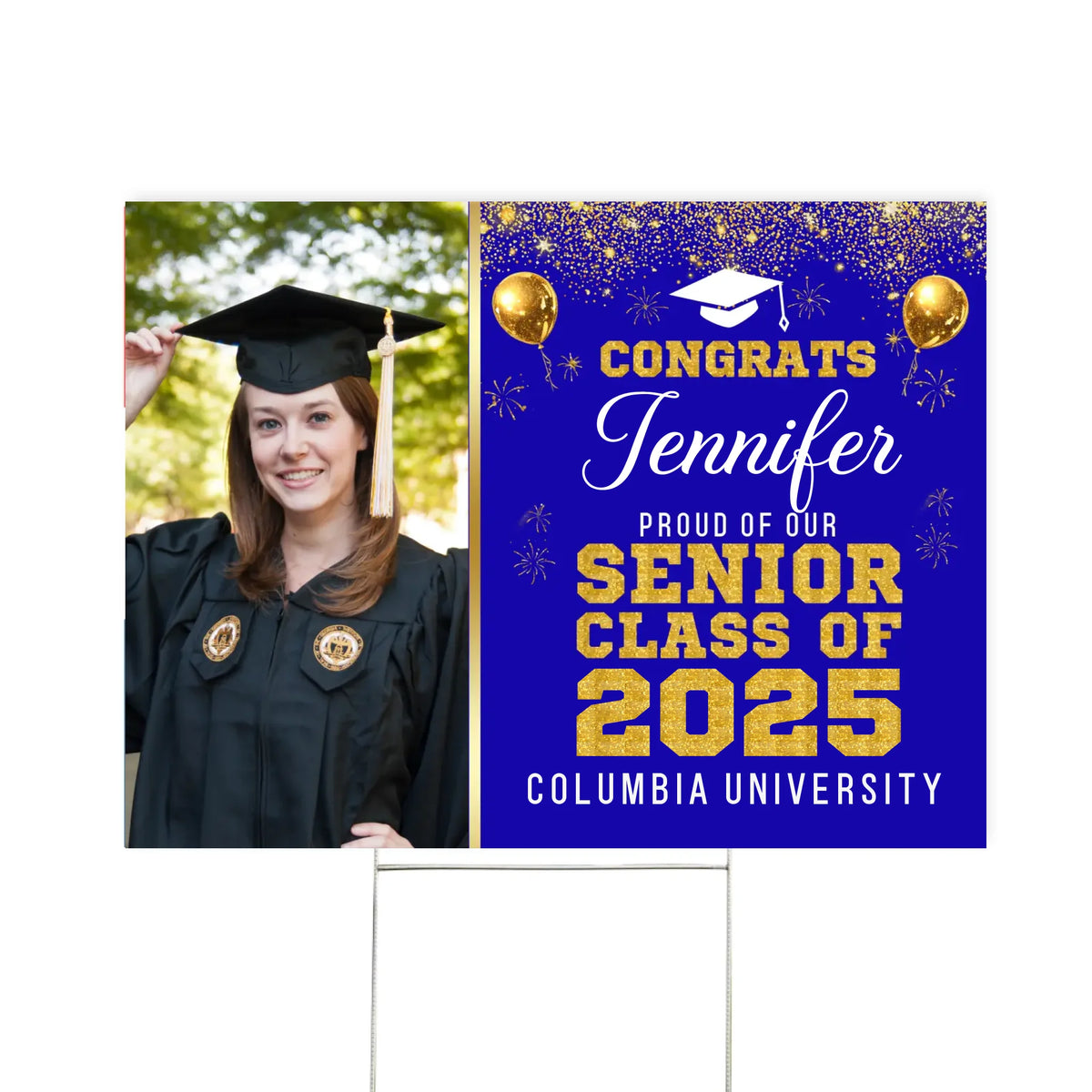 Proud Of Our Senior - Personalized Yard Sign, Graduation Party Decoration, Custom Grad Gift