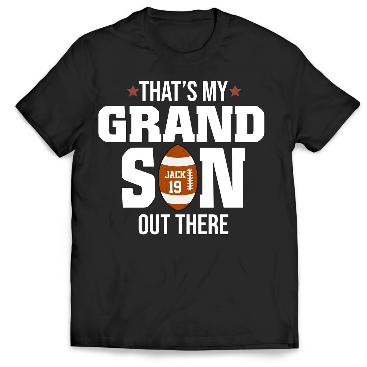 That’s My Grandson Out There - Personalized T-Shirt, Gift For Sport Family, Football Grandma, Mama Shirt