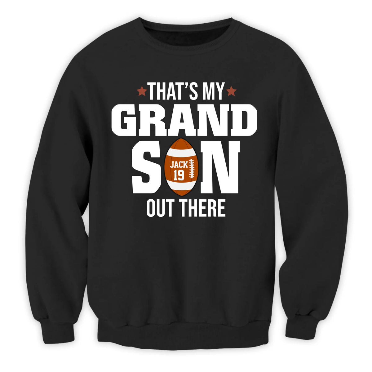 That’s My Grandson Out There - Personalized T-Shirt, Gift For Sport Family, Football Grandma, Mama Shirt