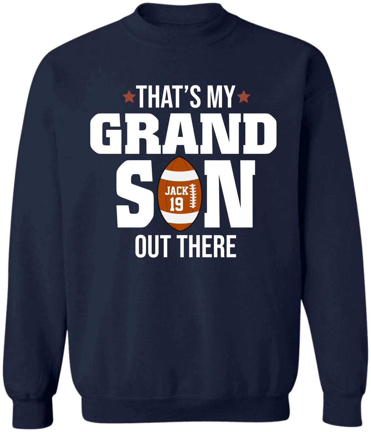 That’s My Grandson Out There - Personalized T-Shirt, Gift For Sport Family, Football Grandma, Mama Shirt