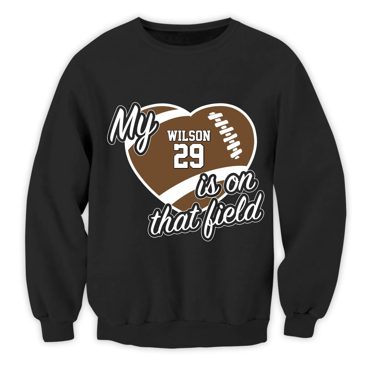 My Heart Is On That Field - Personalized T-Shirt, Gift For Sport Mom, Grandma