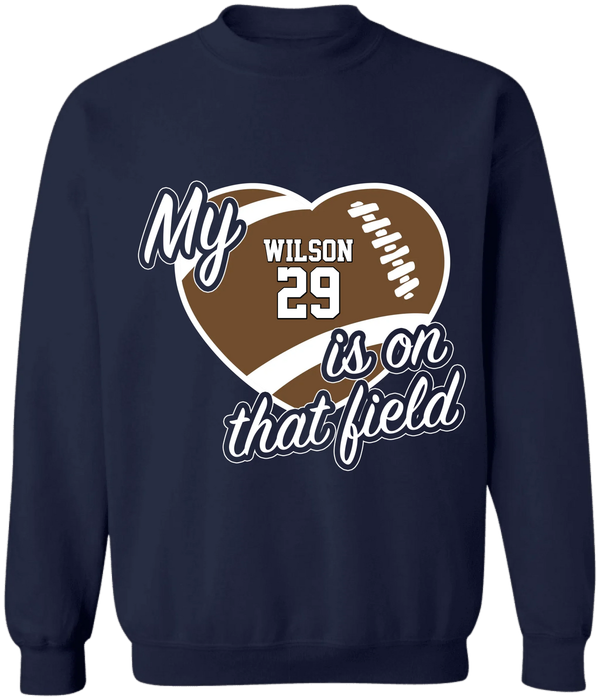 My Heart Is On That Field - Personalized T-Shirt, Gift For Sport Mom, Grandma