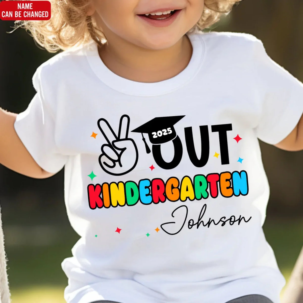 Peace Out Pre-K 2025 - Personalized T-Shirt, Pre-K Graduation Gift For Kids, 2025 Kindergarten/Pre-K Grad Shirt