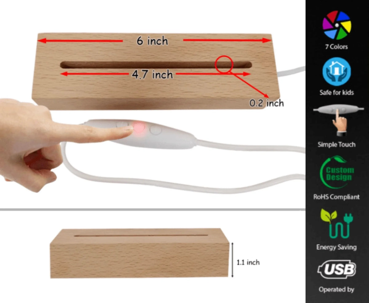Brain Science - Personalized Acrylic Night Light, Perfect for Science Students, Science Lovers Gifts