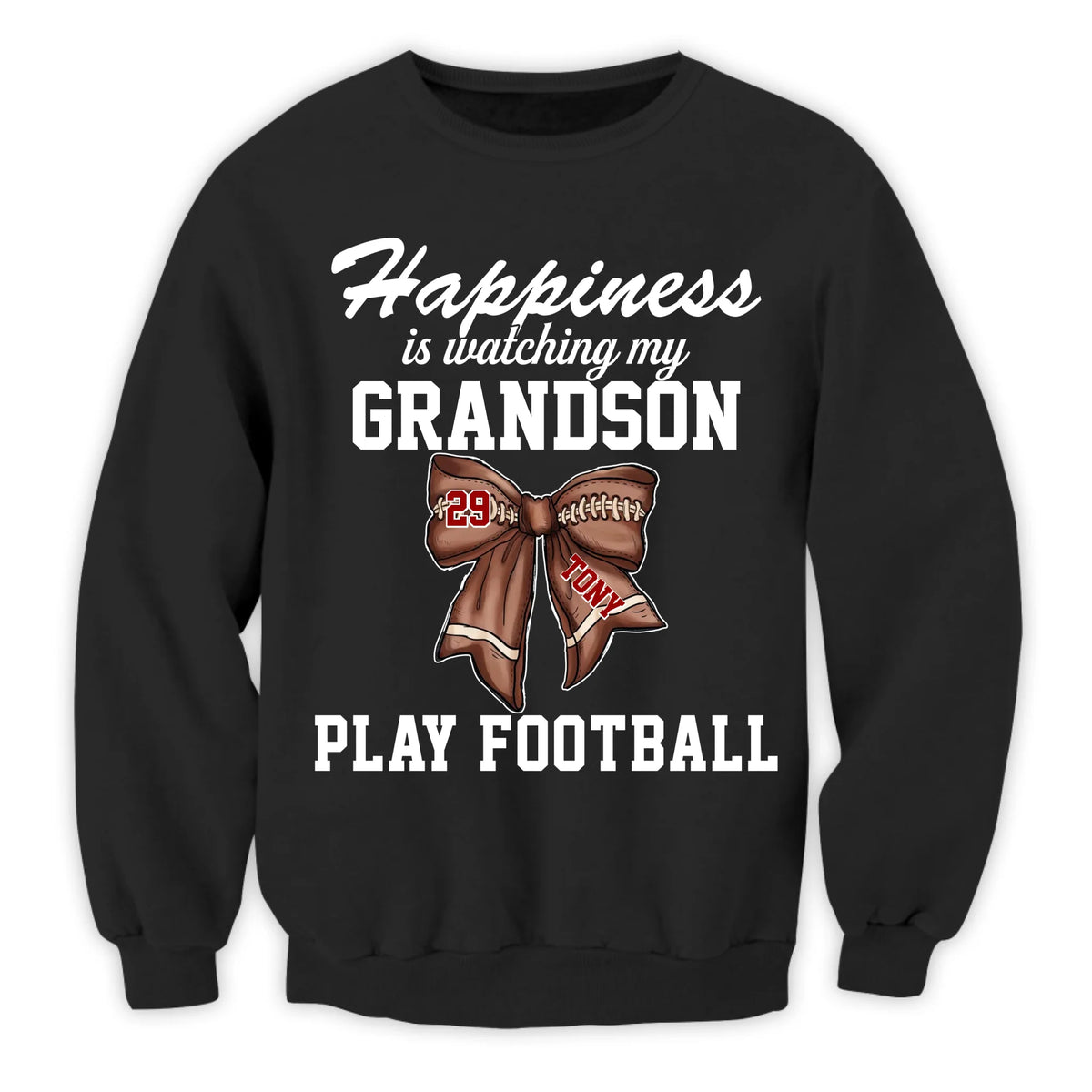 Happiness Is Watching My Kid Play - Personalized T-Shirt, Football, Softball, Baseball Shirt