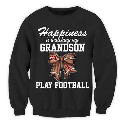 Happiness Is Watching My Kid Play - Personalized T-Shirt, Football, Softball, Baseball Shirt