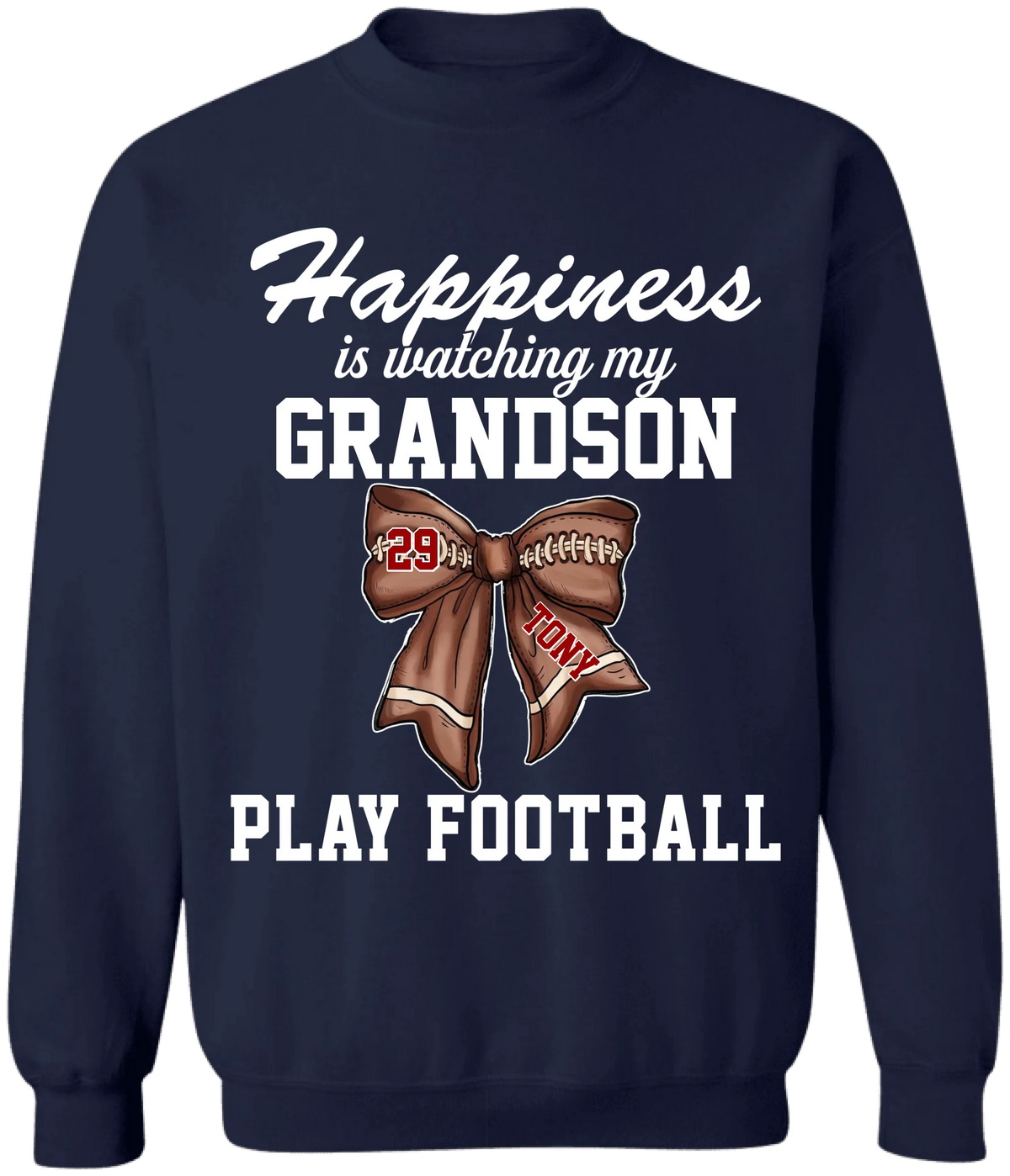 Happiness Is Watching My Kid Play - Personalized T-Shirt, Football, Softball, Baseball Shirt