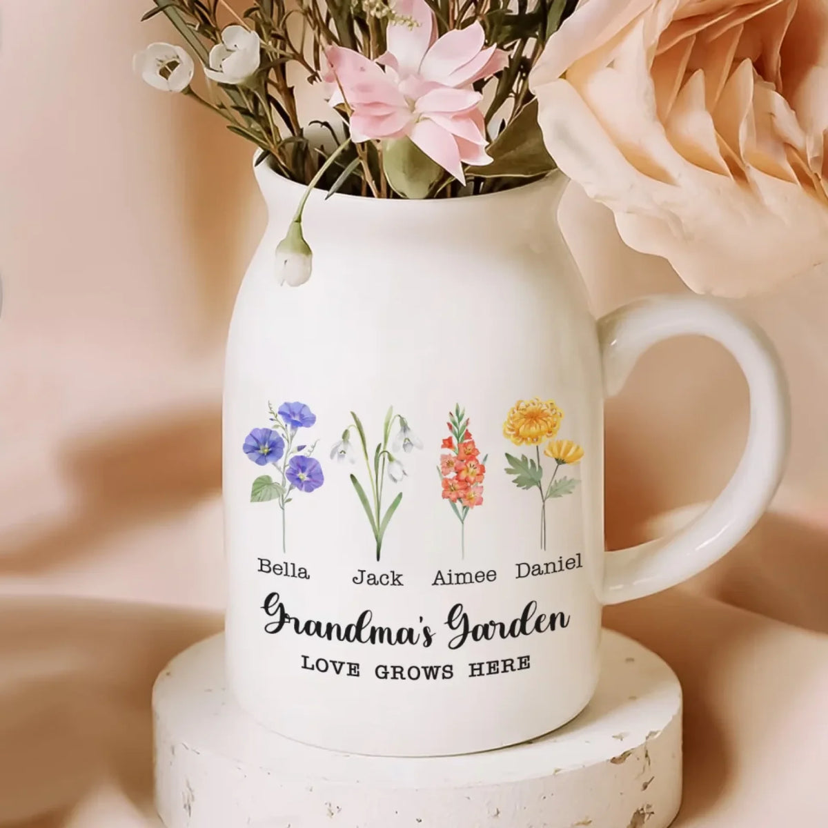 Grandma's Garden With Family Birth Flower mk3