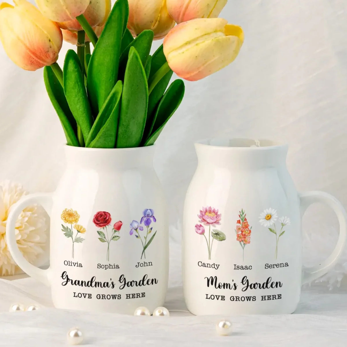 Grandma's Garden With Family Birth Flower mk2