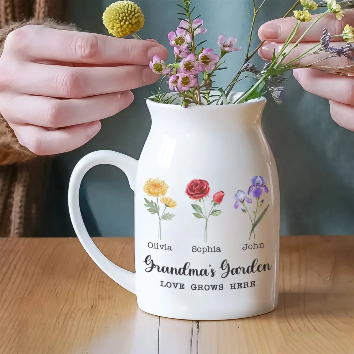 Grandma's Garden With Family Birth Flower mk4