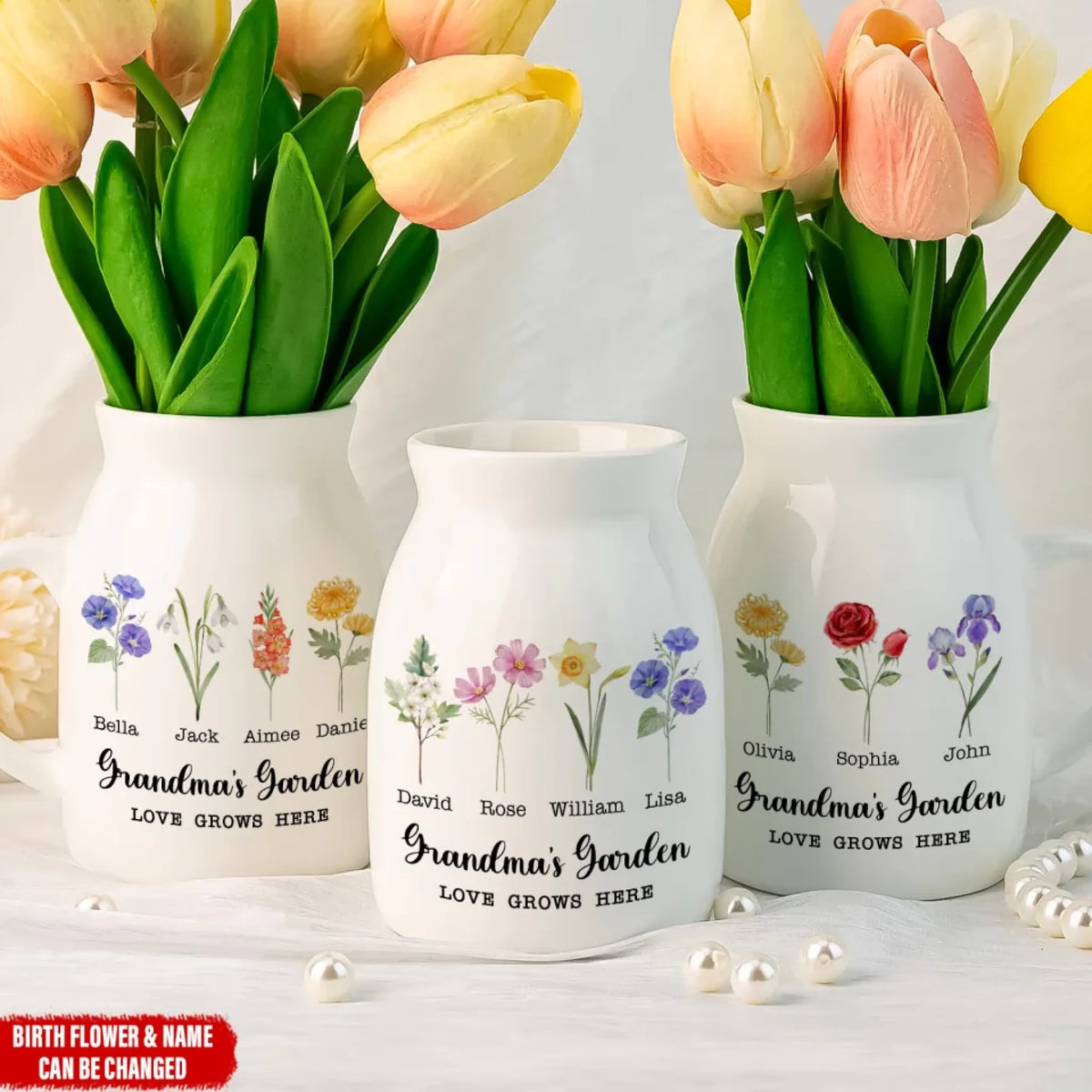 Grandma's Garden With Family Birth Flower mk ads