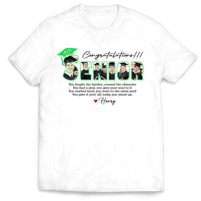 You Gave It Your All, Today You Stand Up - Personalized T-Shirt, Graduation Party Shirt, 2025 Senior Grad Gift