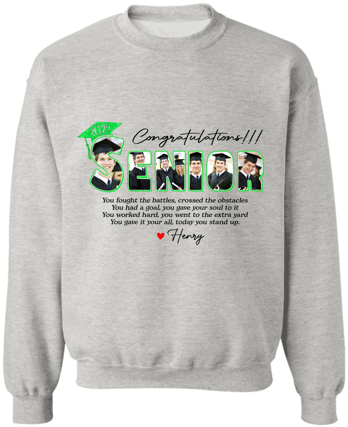 You Gave It Your All, Today You Stand Up - Personalized T-Shirt, Graduation Party Shirt, 2025 Senior Grad Gift