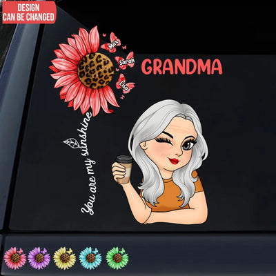 You Are My Sunshine Grandma - Personalized Decal, Gift For Grandma