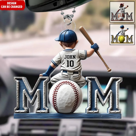 Custom Name And Number - Personalized Acrylic Car Hanger, Sport Car Hanger Decor For Fan