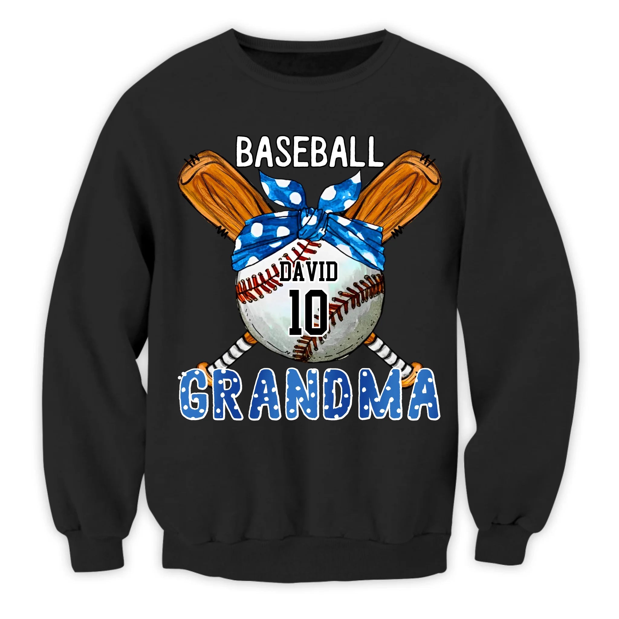 Baseball Grandma - Personalized T-Shirt, Gift For Baseball Mama/ Grandma, Baseball Fan