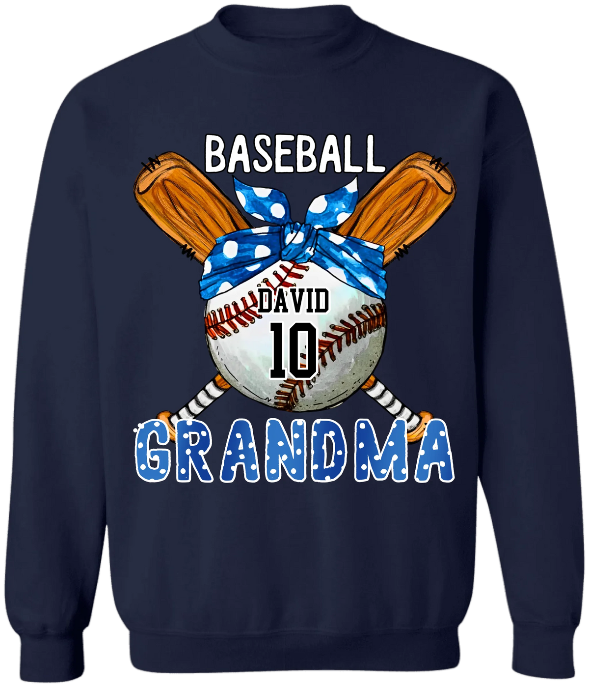 Baseball Grandma - Personalized T-Shirt, Gift For Baseball Mama/ Grandma, Baseball Fan