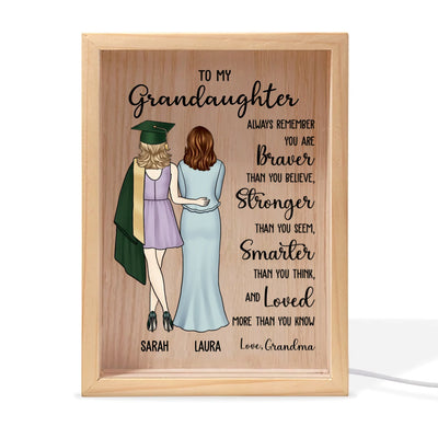 You Are Braver Than You Think - Personalized Frame Light Box, Graduation Gift, Family Gift