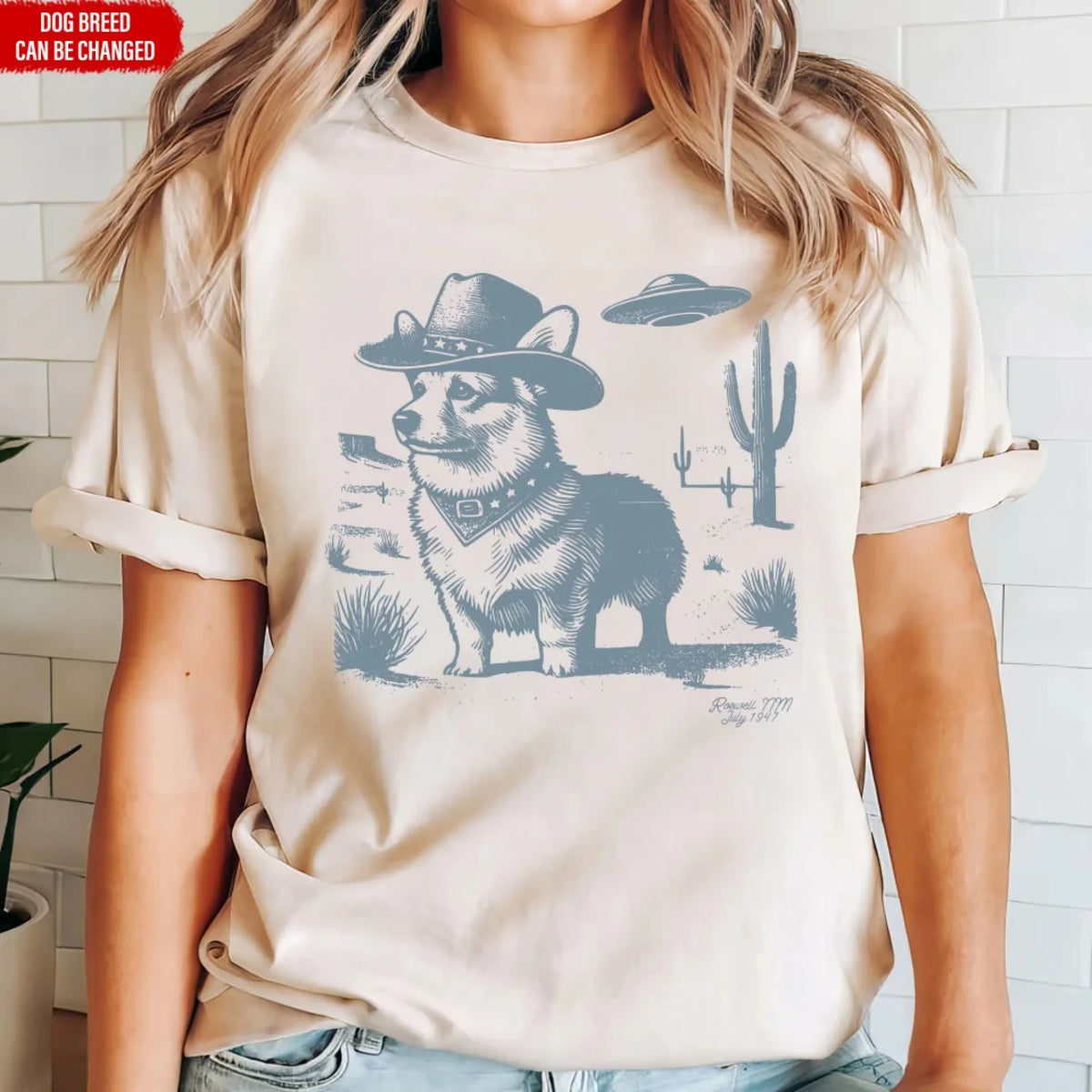 Dog Breed Vintage Shirt UFO Wester mk ads