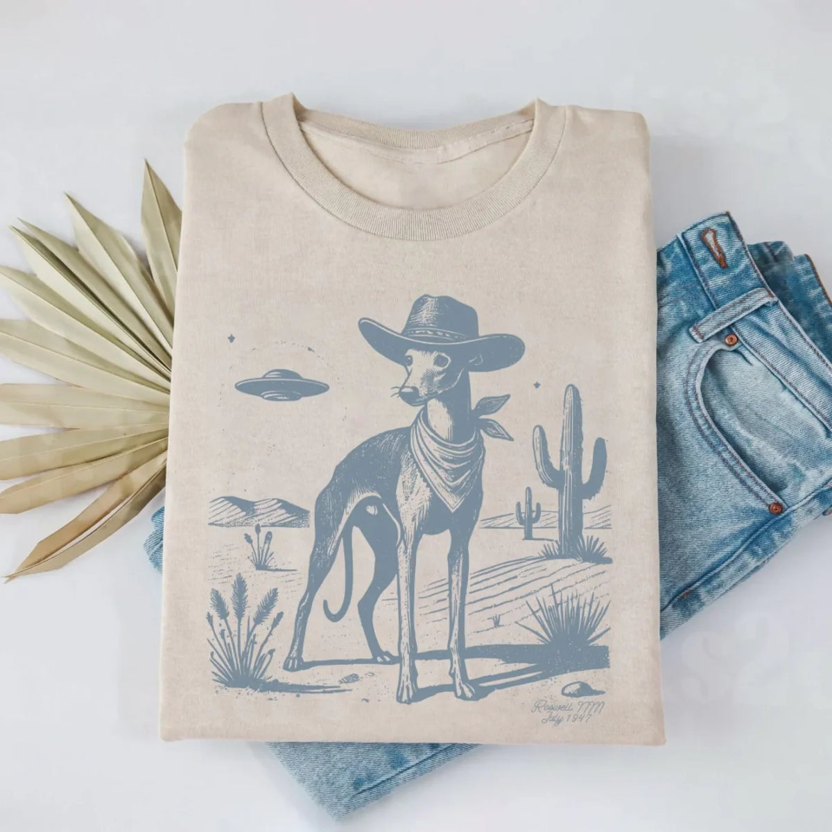 Dog Breed Vintage Shirt UFO Wester mk1