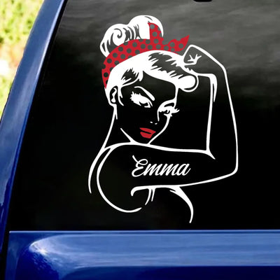 Strong Woman - Personalized Decal, Strong Women Girl Power, Motivational, Inspirational
