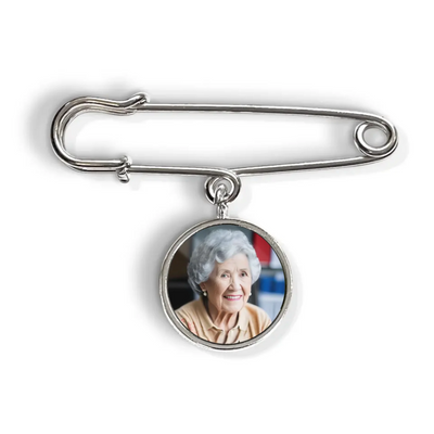 On This Special Day - Personalized Lapel Pin, Memorial Gift On Wedding Day, Remembrance Bride Gift, Memorial Photo Charm