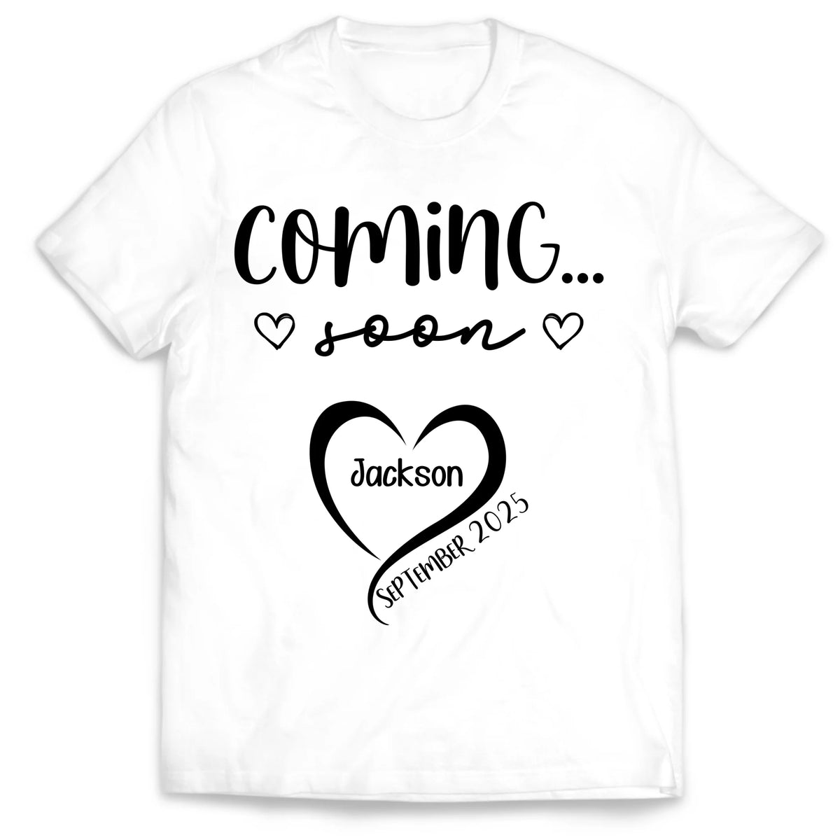 Baby On The Way Coming Soon - Personalized T-Shirt, Coming Soon Pregnancy T-Shirt, Mom to Be Gift