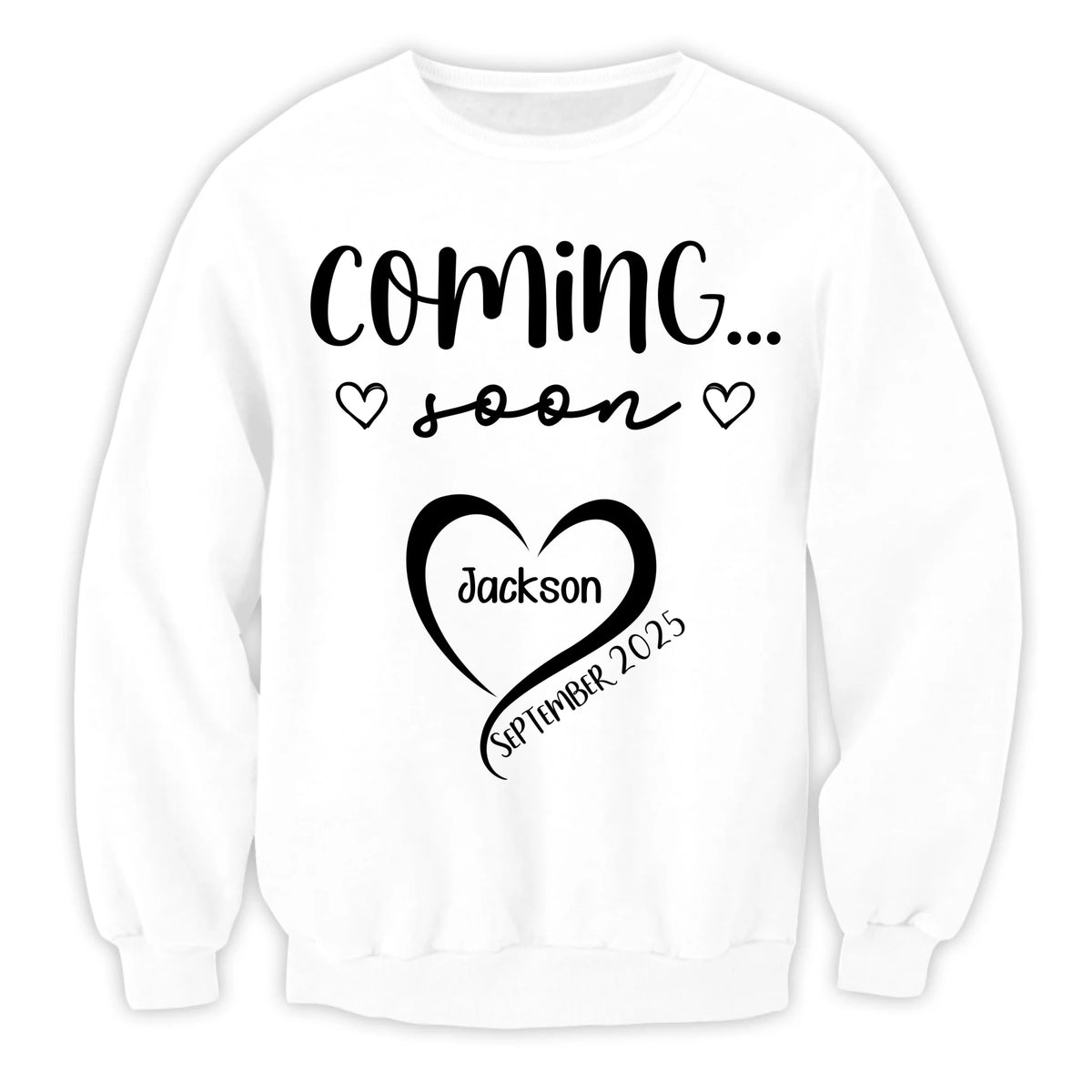 Baby On The Way Coming Soon - Personalized T-Shirt, Coming Soon Pregnancy T-Shirt, Mom to Be Gift