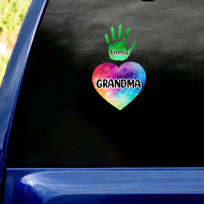 Grandma Colorful Hands - Personalized Decal, Gift For Family, Grandma/ Mommy Gift