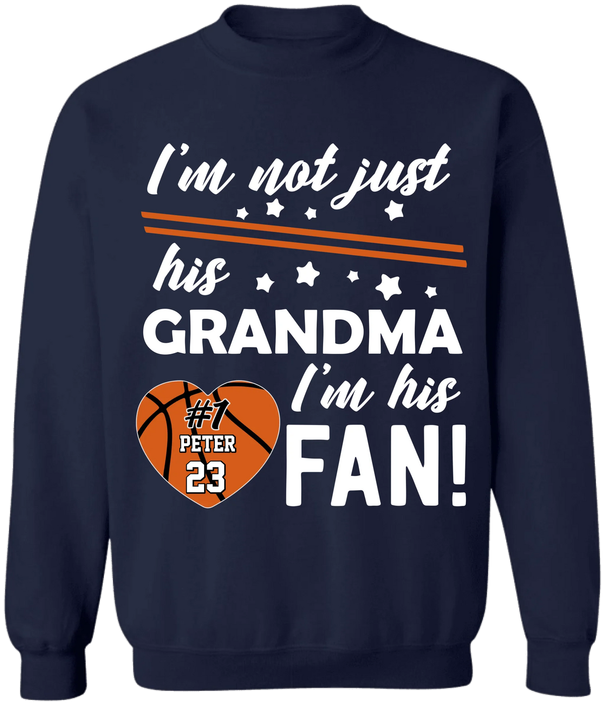 I'm Not Just His Grandma I'm His Fan - Personalized T-Shirt, Gift For Sport Fan