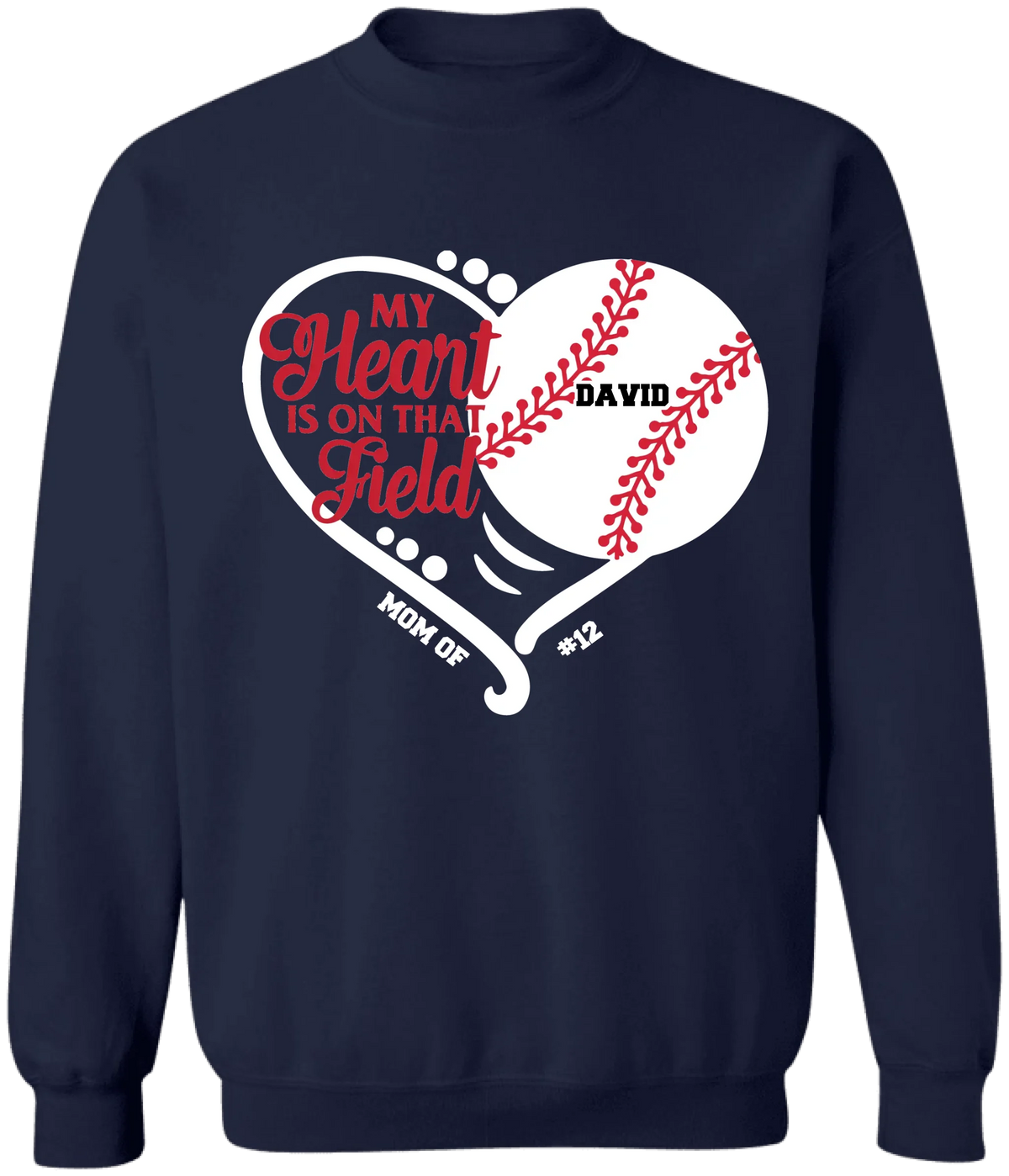 My Heart Is On That Field - Personalized T-Shirt, Gift For Sport Grandma, Sport Mom