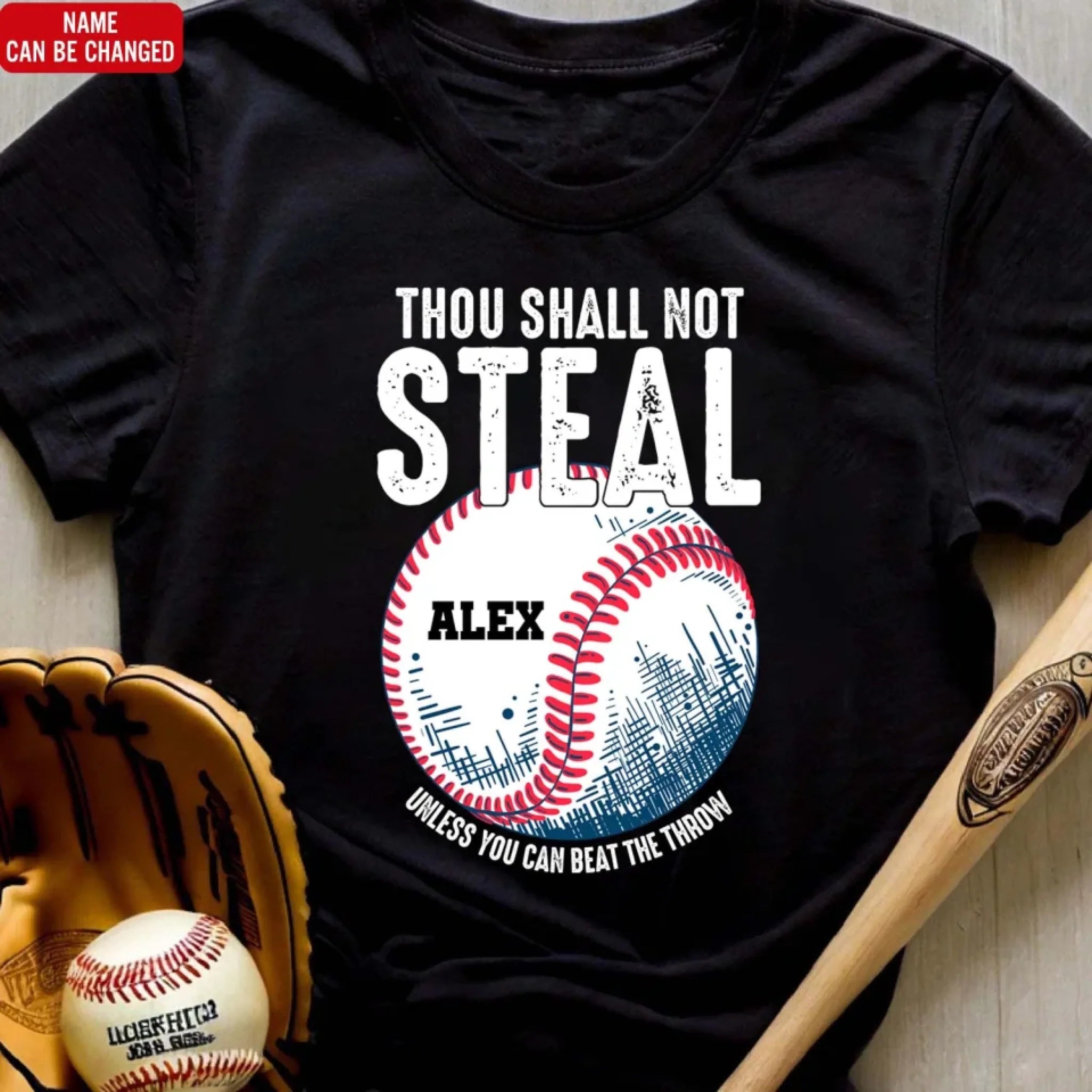 Thou Shall Not Steal - Personalized T-Shirt, Gift For Sport Fan