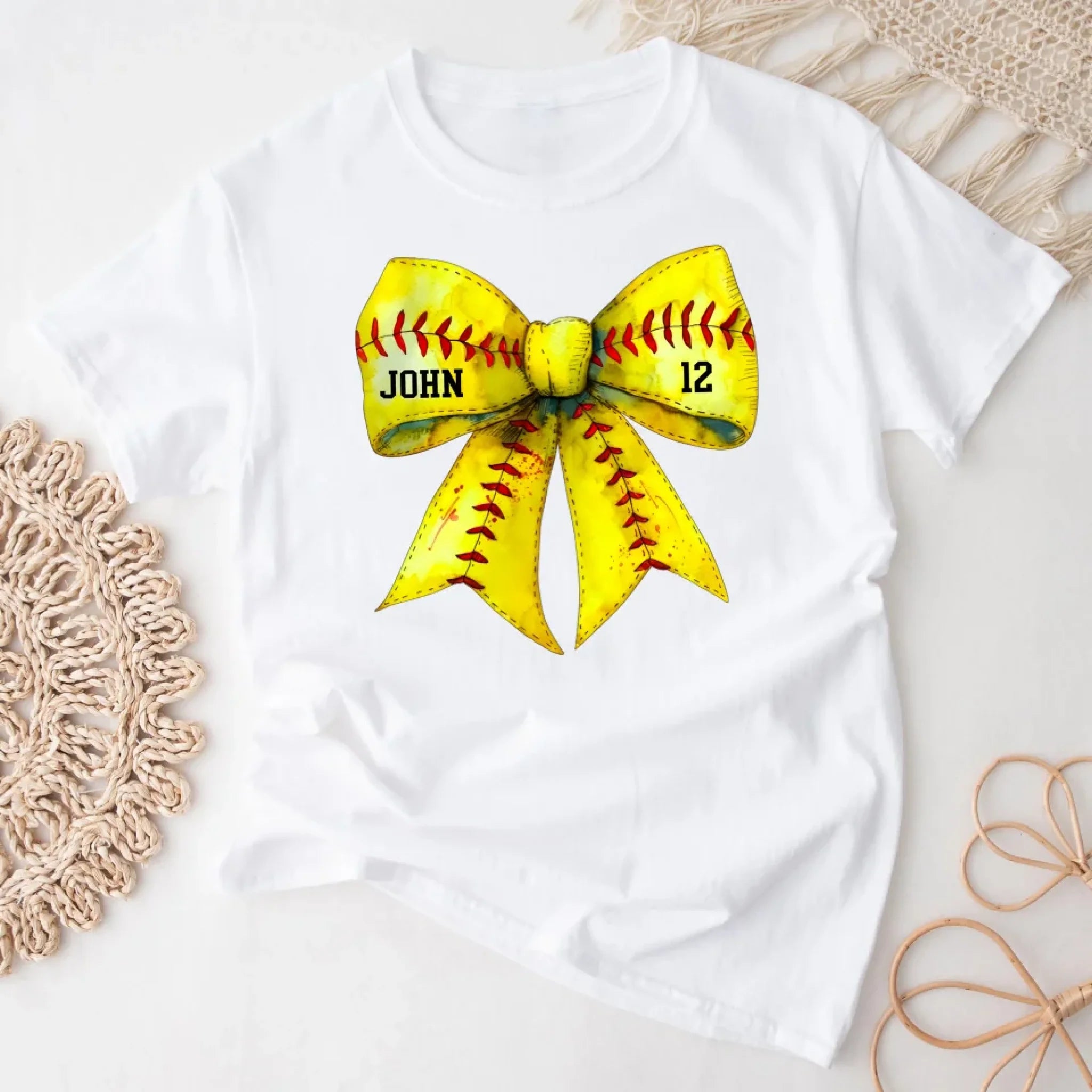 Retro Coquette Softball Bow mk 3