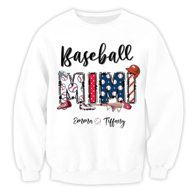 Sports Baseball Grandma - Personalized T-Shirt, Custom Kid's Name, Sport Gift for Grandma, Mom