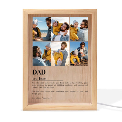 Dad Definition - Personalized Frame Light Box, Gift for Grandpa/Dad, Father's Day Gift